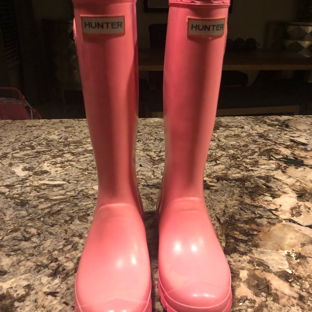 Hunter boots pink 6